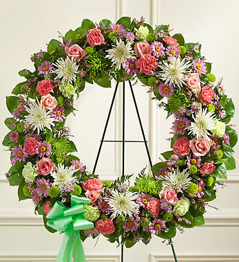 Serene Blessings Pastel Standing Wreath