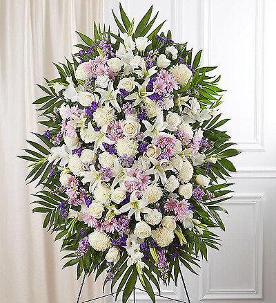 Lavender &amp;amp; White Sympathy Standing Spray