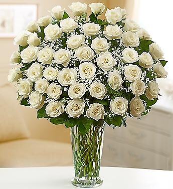 Ultimate Elegance™ 4 dz Premium Long Stem White Roses